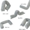 Hxcxrst Reisekissen - Memory Foam Nackenkissen Stützkissen für Nacken-, Kinn-, Taillen- und Beinstütze - geeignet für Heimreisen, Flugzeug, Bus, Bahn, verstellbar. - Image 4