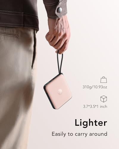 VRURC Power Bank 20000mAh mit Kabel Klein USB C Powerbank Schnelles Aufladen Mini Tragbares Ladegerät Externer Akku Klein und leicht mit 4 Ausgänge 3 Eingänge LED-Anzeige für iPhone Huawei Samsung usw - Image 3