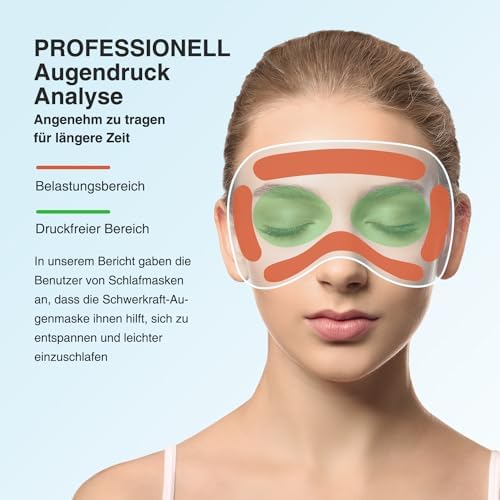 Umisleep 2024 Gewichtet Schlafmaske für Herren & Frauen, 3D Augenmaske Schlafmaske für Druckentlastung, 100% Lichtblockierende Schlafbrille mit verstellbarem Gurt für Reisen, Yoga, 120 g, Rosa - Image 5