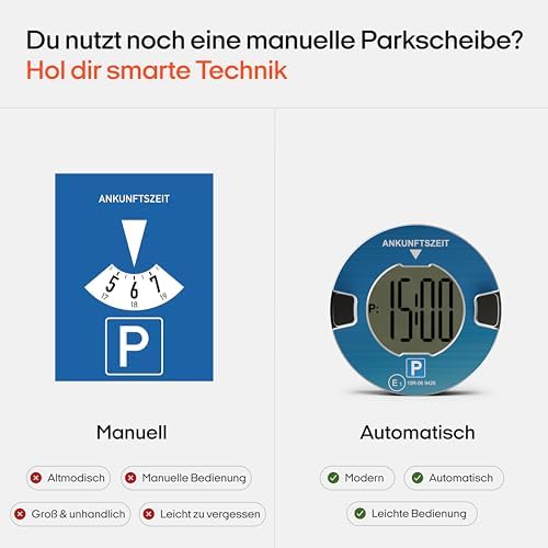 OOONO P-DISC NO1 - Elektronische Parkscheibe mit Zulassung fürs Auto - Automatische Digitale Parkscheibe Elektrisch mit Zulassung vom KBA nach StVO - Elektrische Parkuhr Auto zugelassen - Image 5