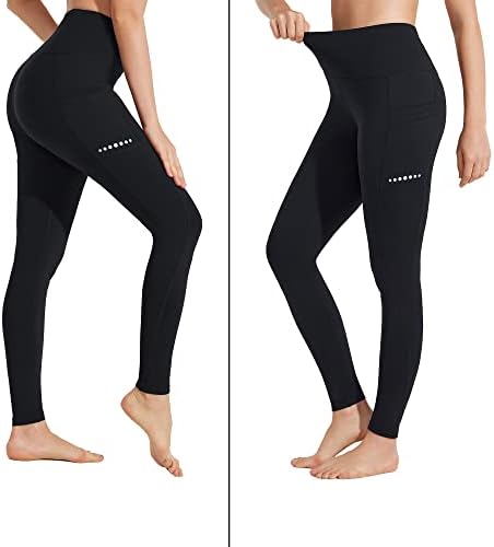 BAYGE Damen Sport Leggings Winter Hohe Taille Fleece Gefüttert Wasserdicht Blickdicht Bauchkontrolle Slim Fit Yogahose Sporthose Sweathose Fitnesshose mit Taschen - Image 4