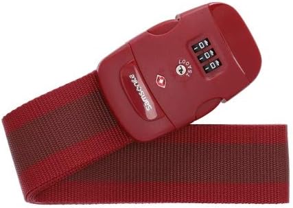 Samsonite Global Travel Accessories - Gepäckgurt mit integrietem 3-Stelliges TSA Zahlenschloss, 190 cm, Rot (Red)