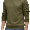 MAGCOMSEN Basic Pullover Herren Crewneck Sweatshirts Fleece Winter Langarmshirts Freizeit Sport Oberteile Shirt Warm Gefüttert Outdoorshirts - Image 3