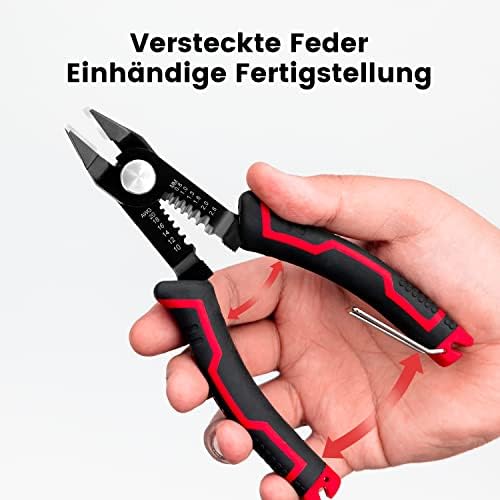 KAIWEETS 3-in-1 Seitenschneider, Schneidezange und Abisolierzange für 20-10 AWG Kabel, Versteckte Feder, Anti-Rutsch-Griff, Präzisionszange Electronics für Kleinstarbeiten und Platinen - Image 5