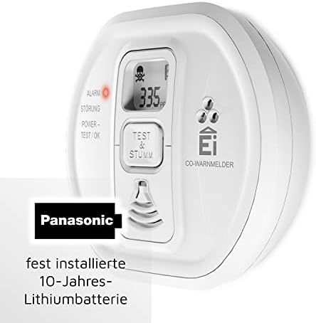 Ei Electronics Ei208D Kohlenmonoxidmelder, CO-Melder mit LCD-Display und Batterie für 10 Jahre, Stand-Alone-Gerät, weiß - Image 2