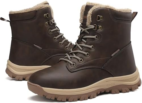 Sixspace Winterschuhe Herren Damen Winterstiefel Warm Gefüttert Schneestiefel Leicht Wanderschuhe Trekkingschuhe Rutschfest Stiefel,Gr.36-46 - Image 9