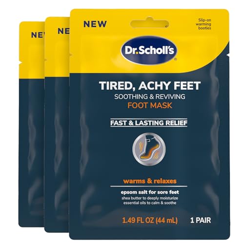 Dr. Scholl's® Tired, Achy Feet Soothing & Reviving Fußmaske, 3 Paar, wärmende Schuhe