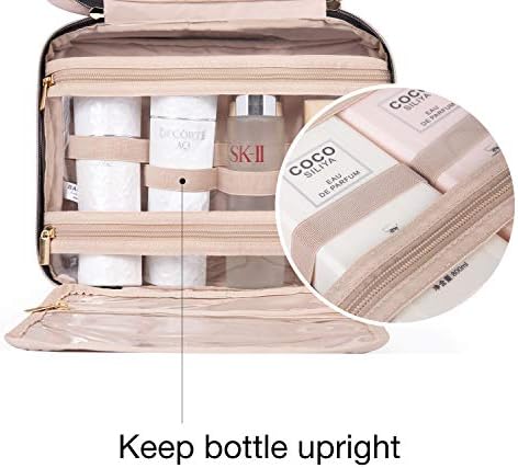 BAGSMART Kulturtasche Reise zum Aufhängen Kulturbeutel Damen für Makeup, Toilettenartikel (L-Rosa) - Image 5