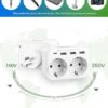LENCENT Reiseadapter USA Deutschland Stecker, Typ B Steckdose, Reisestecker mit 1 USB-C&3 USB-A Ports, Doppelte EU Schuko auf USA für American, Mexiko, Kanada, Thailand, Costa Rica Steckdosen - Image 5