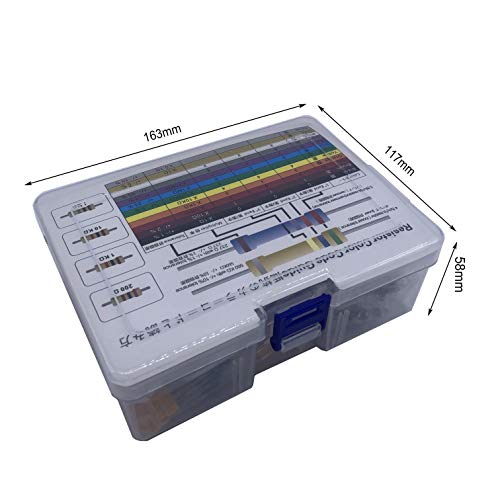 MOGAOPI Elektronisches Komponenten Kit & insgesamt 1390 Stück, LED Dioden, Metallschichtwiderstände, Elektrolytkondensator Paket, Dioden, Keramikkondensatoren, Transistor Sortimentskasten - Image 9