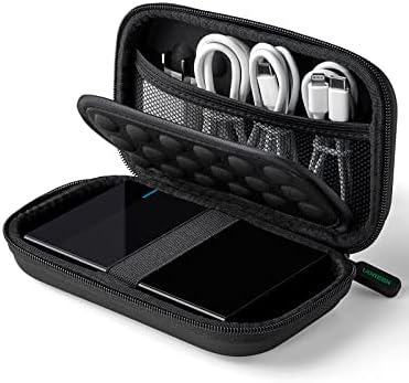 UGREEN Festplatten Tasche 2.5 Zoll Case Externe Wasserdicht Eva Universal Powerbank Tasche Kabel Tasche Organizer kompatibel mit WD Elements, My Passport, Seagate, SanDisk, HDD, SSD