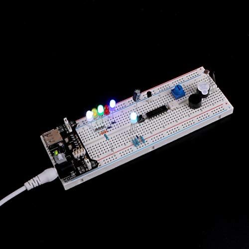 ELEGOO Überarbeitetes Elektronik Lernset Spaßset Stromversorgungsmodul Jumperkabel Potentiometer Breadboard Komponente Sortiment für Arduino - Image 5