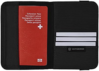 Victorinox Reisepasshülle mit RFID-Blocker, Organizer für Ausweis, Kreditkarten, Reisedokumente, Verschließbare Reisepasstasche, Schwarz - Image 2