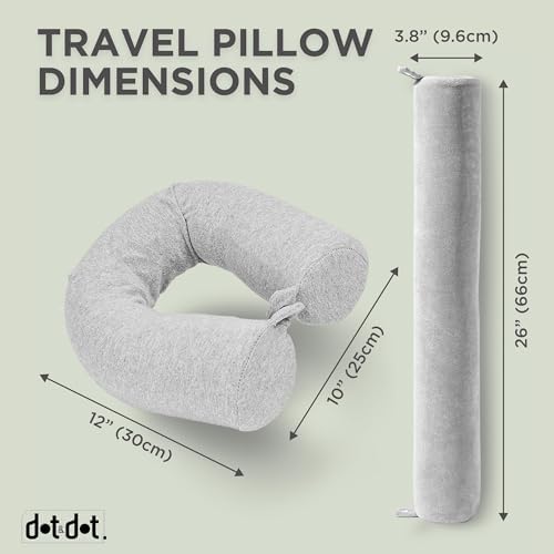 Dot&Dot Twist Memory Foam Travel Pillow Neck Chin Lumbar Leg Support Traveling on Airplane Bus Train at Home - Best Side Stomach Back Sleepers - Adjustable Bendable Roll Pillow - Image 7