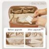 EACHY Reise-Make-up-Tasche, große Kapazität, Kosmetiktasche für Damen, wasserdicht, tragbar, offen, flach, Kulturbeutel, Make-up-Organizer mit Trennwand und Griff - Image 3