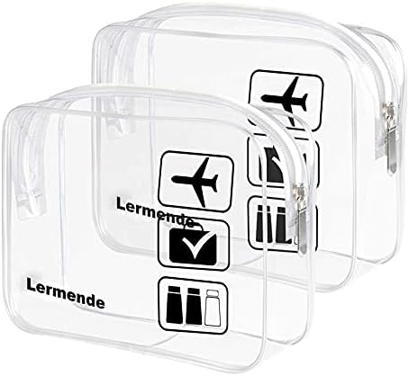 Lermende Transparente Kulturtasche, Flüssigkeiten Beutel Handgepäck TSA-geprüft Kosmetiktasche,Transparente Tasche Flughafen-konforme Tasche,Reisebeutel Flugzeug 1 Liter.