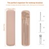 FERYES Make up Pinsel Aufbewahrung, Magnetischer Anti Herausfallen Pinselaufbewahrungen Make up Halter Travel Essentials Organizer Werkzeug-Khaki - Image 4