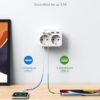 LENCENT Reiseadapter USA Deutschland Stecker, Typ B Steckdose, Reisestecker mit 1 USB-C&3 USB-A Ports, Doppelte EU Schuko auf USA für American, Mexiko, Kanada, Thailand, Costa Rica Steckdosen - Image 4