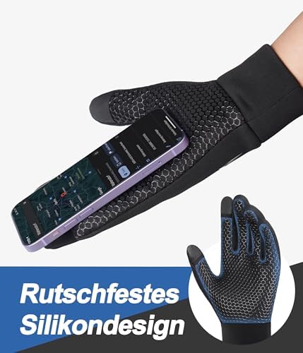 CAOZITOU Handschuhe Herren Damen Winter,Thermo Fahrradhandschuhe Touchscreen Anti-Rutsch,wasserdichte Winddicht Laufhandschuhe für Outdoor Sport - Image 2