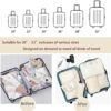 Koffer Organizer Set 8-teilig, Kofferorganizer Packing Cubes Set für Reise, Packwürfel für Rucksack, Packtaschen mit Kosmetiktasche, wasserdichte Schuhe Beutel, Travel Essentials - Image 5