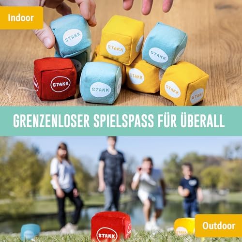 softSTAKK | Das Neue Outdoor-Spiel für Garten, Park, Strand | Boccia & Boule neu interpretiert | Familienspiel für Drinnen & Draußen | Vereint Geschick & Strategie | Wurfspiel für Kinder & Erwachsene - Image 6