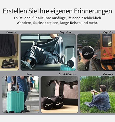 Litume Ultraleichte Reisedecke und atmungsaktiv, 170 x 122 cm weiche Flugzeugdecke für Reisende, Faltbare Campingdecke mit Packsack für Reisen, Bahn, Flugzeug, Auto, Camp - Image 7