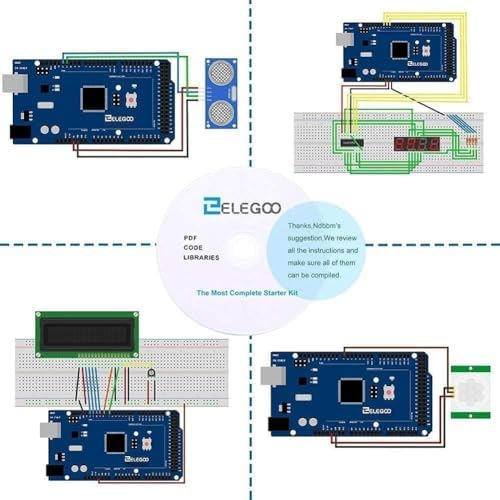 ELEGOO MEGA-R3 Starter Kit für Arduino Projekt Ultimate Starter Kit mit Deutschem Tutorial, MEGA-R3 Mikrocontroller und viel Elektronik Zubehöre - Image 2