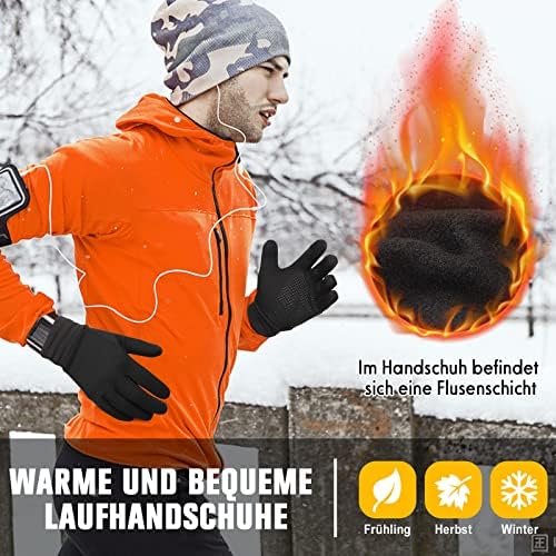 GXCROR Laufhandschuhe Touchscreen Handschuhe Fleece Sport Handschuhe Warme Winddichte Winterhandschuhe Fahrradhandschuhe für Herren und Damen Outdoor - Image 2