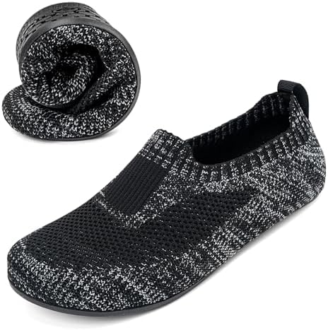 KOWAYI Hausschuhe Herren Damen Rutschfeste Slipper Atmungsaktive Leichte Hüttenschuhe Barfußschuhe Unisex Flache Pantoffeln