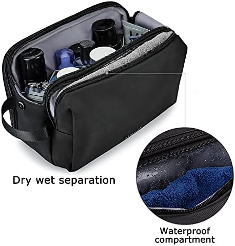 BAGSMART Kulturtasche für Herren,Travel Toiletry Organizer Dopp Kit Wasserabweisende Rasiertasche für Toilettenartikel Zubehör (Large Black) - Image 3