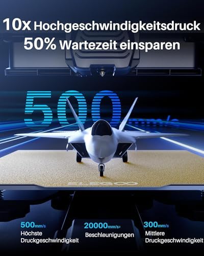 ELEGOO Neptune 4 FDM 3D Drucker, Bis zu 500mm/s Hochgeschwindigkeit, 121-Punkt-Automatische Bettnivellierung, 300℃ Zweigang-Direktextruder, Druckgröße von 225x225x265mm³/8.85x8.85x10.43 Zoll - Image 2