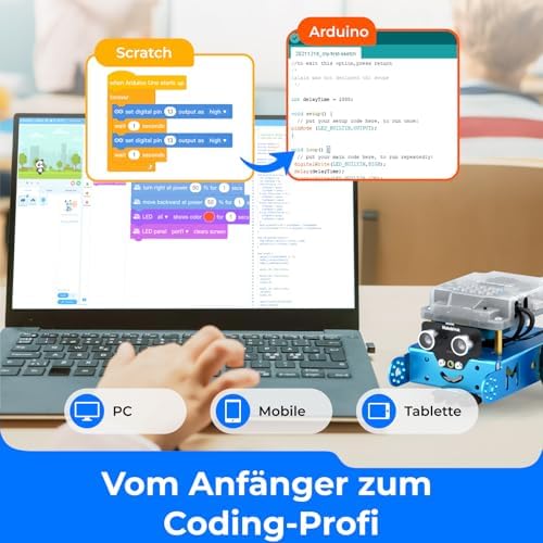 Makeblock mBot Programmierbar Roboter für Kinder, Roboter Bausatz mit App-Fernbedienung, STEM Robotik Auto Spielzeug Programmieren Lernen mit Scratch/Arduino, Roboter Kinder Geschenke ab 6 Jahre - Image 2