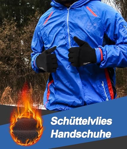 CAOZITOU Handschuhe Herren Damen Winter,Thermo Fahrradhandschuhe Touchscreen Anti-Rutsch,wasserdichte Winddicht Laufhandschuhe für Outdoor Sport - Image 4