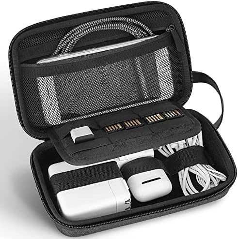 JETech Reise Zubehör Organizer Tasche, Tragbare Elektronische Kabeltasche Gadget Tasche für MacBook Power Adapter, Kabel, Stylus Stift, SD Karte, Maus, Powerbank, USB-Stick