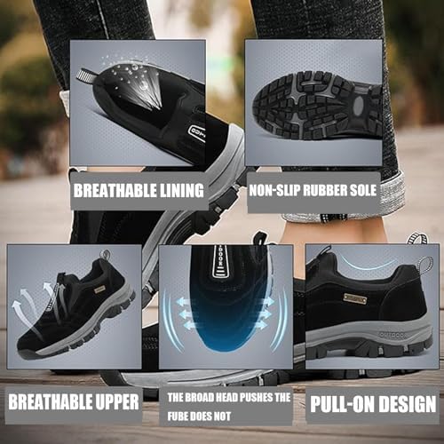 BAWUTZ Hatme Orthopädische Wanderschuhe, Schuhe Damen orthopädische,orthopädische Wanderschuhe Herren von Hartmann,Atmungsaktives rutschfeste Abriebfeste Hineinschlüpfen Damen Herren - Image 6