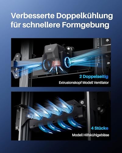 ELEGOO Neptune 4 FDM 3D Drucker, Bis zu 500mm/s Hochgeschwindigkeit, 121-Punkt-Automatische Bettnivellierung, 300℃ Zweigang-Direktextruder, Druckgröße von 225x225x265mm³/8.85x8.85x10.43 Zoll - Image 5