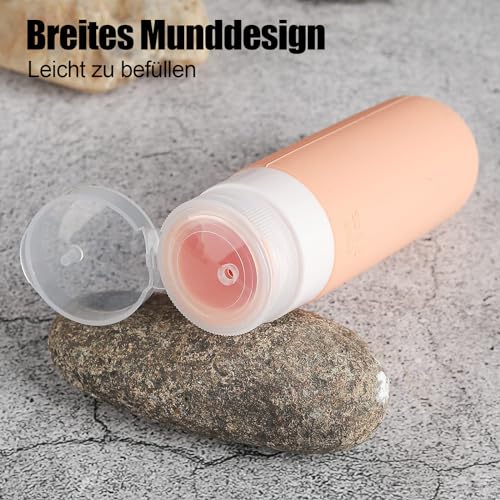 Reiseflaschen zum Befüllen, 17 Stück Silikon Reiseflaschen Auslaufsichere Travel Bottles Essentials und Reise Shampoo Behälter BPA-frei Praktisches Reiseflaschen Set für Lotion, Spülung, Duschgel - Image 4