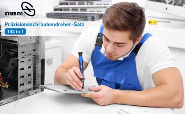 STREBITO Elektronik-Präzisionsschraubendreher-Sets 142-teilig mit 120 Bits Magnetisches Reparaturwerkzeug-Set für iPhone, MacBook, Computer, Laptop, PC, Tablet, PS4,Spielkonsole - Image 7