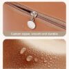EACHY Reise-Make-up-Tasche, große Kapazität, Kosmetiktasche für Damen, wasserdicht, tragbar, offen, flach, Kulturbeutel, Make-up-Organizer mit Trennwand und Griff - Image 5