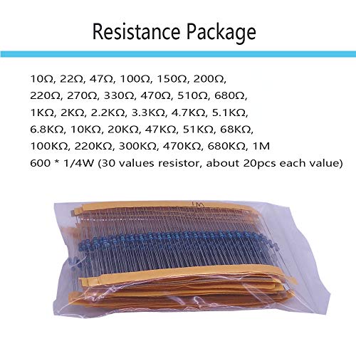 MOGAOPI Elektronisches Komponenten Kit & insgesamt 1390 Stück, LED Dioden, Metallschichtwiderstände, Elektrolytkondensator Paket, Dioden, Keramikkondensatoren, Transistor Sortimentskasten - Image 3