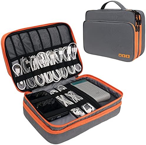 Gocokia Reise-Organizer, große Kapazität, Handtasche, Kabel-Organizer, Tasche, wasserdicht, Tragetasche für Laptop, Tablet, Handy, Festplatten, Power