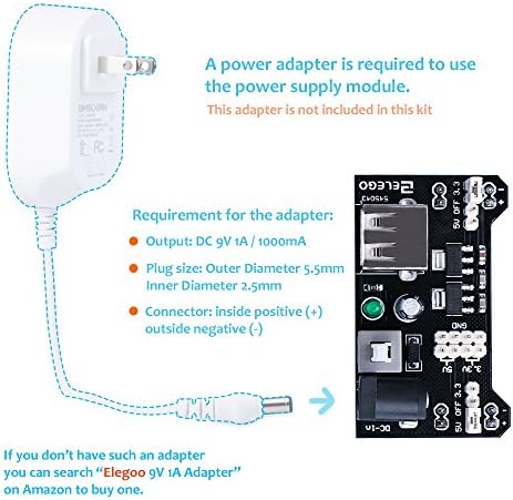 ELEGOO Überarbeitetes Elektronik Lernset Spaßset Stromversorgungsmodul Jumperkabel Potentiometer Breadboard Komponente Sortiment für Arduino - Image 4