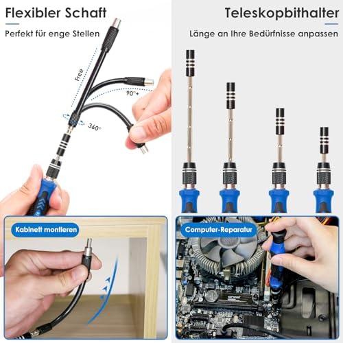 STREBITO Elektronik-Präzisionsschraubendreher-Sets 142-teilig mit 120 Bits Magnetisches Reparaturwerkzeug-Set für iPhone, MacBook, Computer, Laptop, PC, Tablet, PS4,Spielkonsole - Image 4