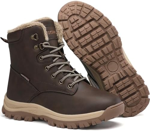 Sixspace Winterschuhe Herren Damen Winterstiefel Warm Gefüttert Schneestiefel Leicht Wanderschuhe Trekkingschuhe Rutschfest Stiefel,Gr.36-46