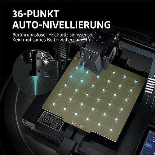 ELEGOO Neptune 3 Pro FDM 3D Drucker mit Automatischer Bettnivellierung, Dual-Gear-Direktextruder, Dual-Leitspindelantrieb, Abnehmbarem Kapazitivem Bildschirm, 225 x 225 x 280 mm Großes Druckformat - Image 6