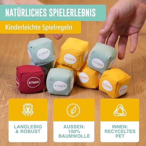 softSTAKK | Das Neue Outdoor-Spiel für Garten, Park, Strand | Boccia & Boule neu interpretiert | Familienspiel für Drinnen & Draußen | Vereint Geschick & Strategie | Wurfspiel für Kinder & Erwachsene - Image 4