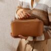 EACHY Reise-Make-up-Tasche, große Kapazität, Kosmetiktasche für Damen, wasserdicht, tragbar, offen, flach, Kulturbeutel, Make-up-Organizer mit Trennwand und Griff - Image 8