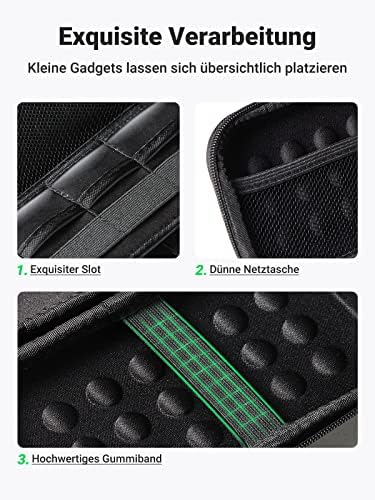 UGREEN Festplatten Tasche 2.5 Zoll Case Externe Wasserdicht Eva Universal Powerbank Tasche Kabel Tasche Organizer kompatibel mit WD Elements, My Passport, Seagate, SanDisk, HDD, SSD - Image 4