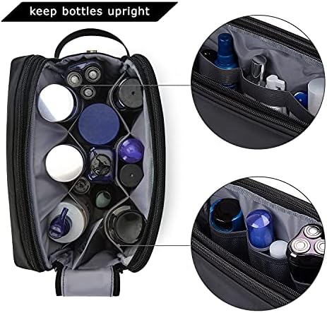 BAGSMART Kulturtasche für Herren,Travel Toiletry Organizer Dopp Kit Wasserabweisende Rasiertasche für Toilettenartikel Zubehör (Large Black) - Image 6