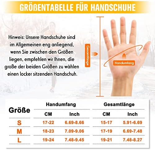 GXCROR Laufhandschuhe Touchscreen Handschuhe Fleece Sport Handschuhe Warme Winddichte Winterhandschuhe Fahrradhandschuhe für Herren und Damen Outdoor - Image 6